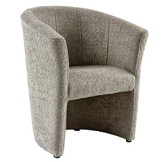 Klubové křeslo, šedobéžová Taupe látka Coral, CUBA