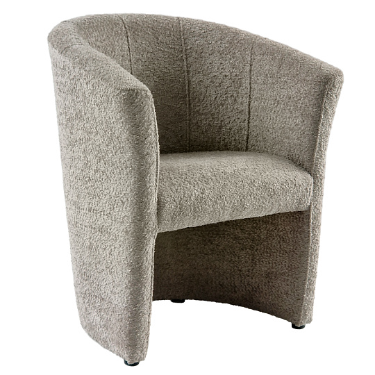 Klubové křeslo, šedobéžová Taupe látka Coral, CUBA