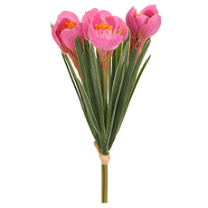 Krokusy v trsu - umělá kytice, barva růžová