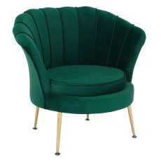 Křeslo ve stylu Art-deco, smaragdová Velvet látka/gold chrom-zlatý, NOBLIN NEW Křeslo ve stylu Art-deco, smaragdová Velvet látka/gold chrom-zlatý, NOBLIN NEW