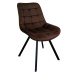 Jídelní židle, tmavě hnědá Velvet látka/ černá, SAMIRA