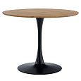 Jídelní stůl, dub/černá, průměr 110 cm, REVENTON NEW
