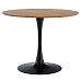 Jídelní stůl, dub/černá, průměr 110 cm, REVENTON NEW