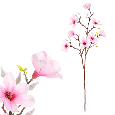 Magnolie - umělá řezaná květina, světle růžová