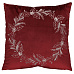 Polštář s výplní - červený s věncem, 100% polyester, 45 x 45 cm