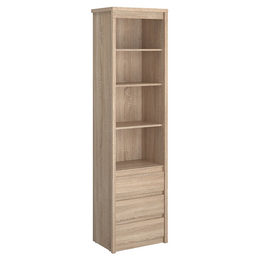Otevřený regál s šuplíky 3S, dub sonoma, NORTY  TYP 6