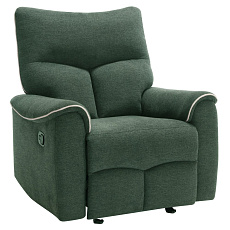 Relaxační křeslo, zelená/béžová, NADER