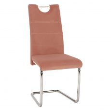 Jídelní židle, růžová Velvet látka, ABIRA NEW Jídelní židle, růžová Velvet látka, ABIRA NEW