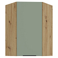 Horní rohová skříňka, aquamarine/dub artisan, ARSANY 60x60 GN-90 1F
