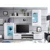 Obývací stěna, bílá extra vysoký lesk high gloss/bílá, HENRI NEW