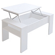 Konferenční stolek, bílá, PULA