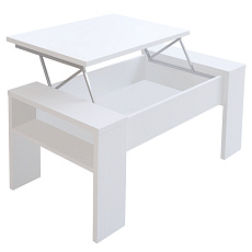 Konferenční stolek, bílá, PULA