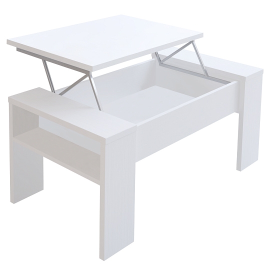 Konferenční stolek, bílá, PULA
