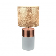 Stolní lampa, šedohnědá / růžovozlatá / zlatá vzor, QENNY TYP 18 Stolní lampa, šedohnědá / růžovozlatá / zlatá vzor, QENNY TYP 18