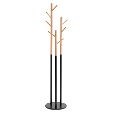 Věšák, černá/přírodní, TAVEL