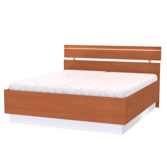 NÁBYTEK MIKULÍK s.r.o. SMART L - dvoulůžko s LED páskem, 180x200cm Dekor: olše