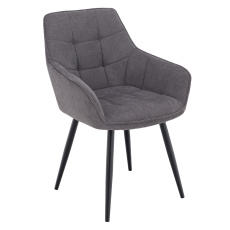 Designové křeslo, šedá/černá, MARKEN Designové křeslo, šedá/černá, MARKEN