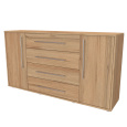 NÁBYTEK MIKULÍK s.r.o. ELITE L - komoda, 160x86x36/43cm Hloubka: 43cm, Dekor: dub harmony