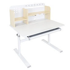 Rostoucí psací stůl, přírodní/bílá, ADAN