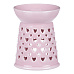 Aromalampa - porcelánová, se srdíčky, barva růžová