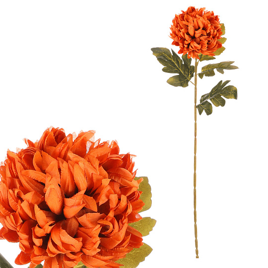 Chryzantéma - umělá řezaná květina, oranžová Chryzantéma - umělá řezaná květina, oranžová