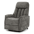 Polohovací křeslo, elektrické kabelové ovládání, šedá, látka, TV-H9727 GREY2