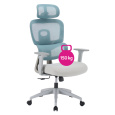 Kancelářské křeslo, neomint/světle šedá/šedá, nosnost 150 kg, ERMEN