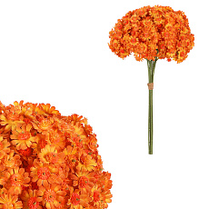 Starček - umělá kytice, oranžová barva Starček - umělá kytice, oranžová barva