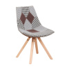 Designová stolička, látka patchwork, PEPITO NEW TYP 10