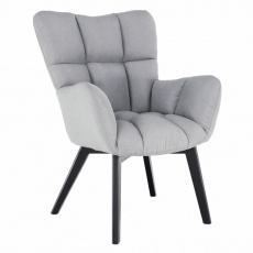 Designové křeslo, šedá / černá, FONDAR Designové křeslo, šedá / černá, FONDAR