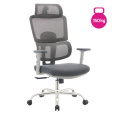 Kancelářské křeslo, šedá/chrom, nosnost 150 kg, BYRON