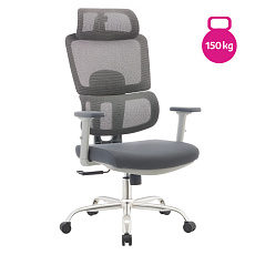 Kancelářské křeslo, šedá/chrom, nosnost 150 kg, BYRON Kancelářské křeslo, šedá/chrom, nosnost 150 kg, BYRON