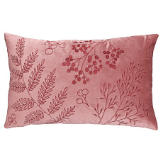 Polštář s výplní - červený, rostlinný vzor, 100% polyester, 50 x 30 cm Polštář s výplní - červený, rostlinný vzor, 100% polyester, 50 x 30 cm