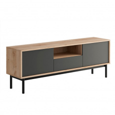 RTV stolek, dub jaskson hickory/grafit, BERGEN BRTV154 RTV stolek, dub jaskson hickory/grafit, BERGEN BRTV154
