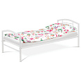 Jednolůžková postel 94x207cm, kov, bílá, BED-1900 WT