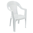 Zahradní stohovatelné křeslo, bílá, MEDRO