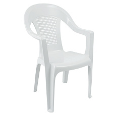 Zahradní stohovatelné křeslo, bílá, MEDRO