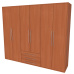 NÁBYTEK MIKULÍK s.r.o. ELITE XXL - šatní skříň, 240x51x205cm Dekor: olše