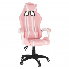 Kancelářské/herní křeslo, růžová/bílá, PINKY Kancelářské/herní křeslo, růžová/bílá, PINKY