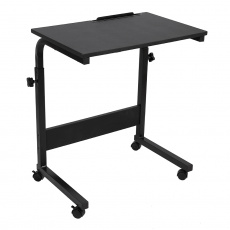 PC stůl s kolečky, černá, WESTA PC stůl s kolečky, černá, WESTA
