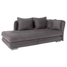 Lenoška s úložným prostorem, šedá, pravá, LAMBA Lenoška s úložným prostorem, šedá, pravá, LAMBA