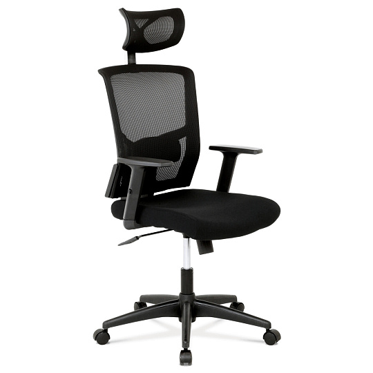 Kancelářská židle, houpací mechanismus, černá síťovina, KA-B1013 BK