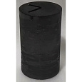 Svíčka válcová - výška 15 cm, parafínový vosk, černá