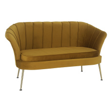 Lavice ve stylu Art-deco, hořčicová Velvet látka/gold chrom-zlatý, NOBLIN NEW Lavice ve stylu Art-deco, hořčicová Velvet látka/gold chrom-zlatý, NOBLIN NEW