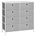 Komoda 80x30x82cm, kov, šedá, AUK-E1024 GREY