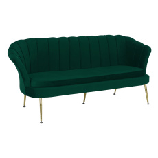 Luxusní pohovka, 3-sed, smaragdová Velvet látka/chrom zlatý, styl Art-deco, NOBLIN NEW Luxusní pohovka, 3-sed, smaragdová Velvet látka/chrom zlatý, styl Art-deco, NOBLIN NEW