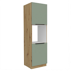 Vysoká skříňka na vestavnou troubu, aquamarine/dub artisan, ARSANY 60 DP-210 2F Vysoká skříňka na vestavnou troubu, aquamarine/dub artisan, ARSANY 60 DP-210 2F