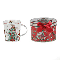 Hrnek porcelánový - 320 ml, dárkové balení, vánoční stromeček a skřítci Hrnek porcelánový - 320 ml, dárkové balení, vánoční stromeček a skřítci