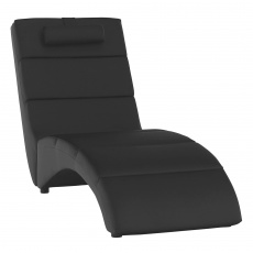 Relaxační křeslo, černá ekokůže, LONG Relaxační křeslo, černá ekokůže, LONG