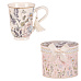 Hrneček v dárkové krabičce - porcelán, květinový motiv